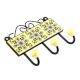Yellow Turquoise Tiny Flower Tiles Hooks
